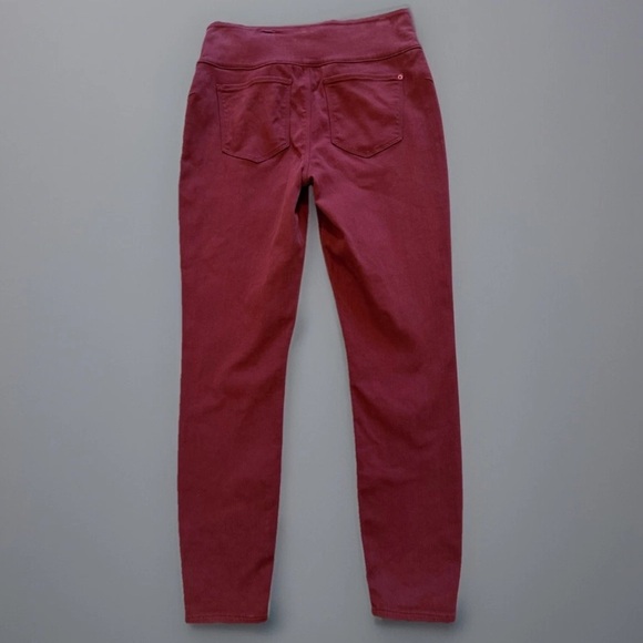 Spanx Denim Pants XL Womens Brick Red Solace Leggings High Rise Stretch Slimming - Picture 2 of 8